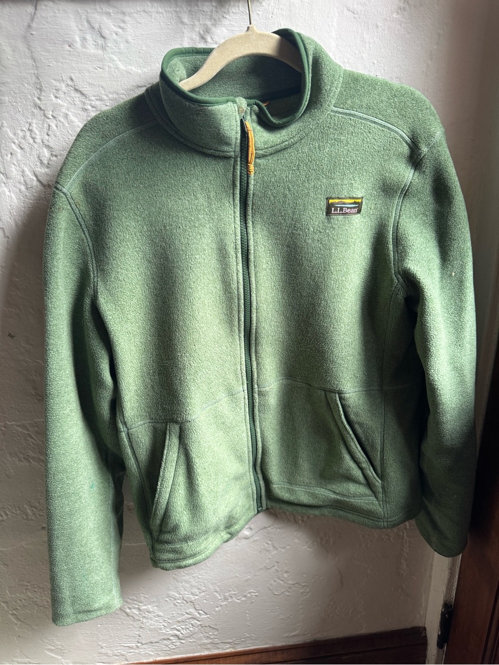 L.L. Bean Mens Light Green Full-Zip Fleece Jacket M